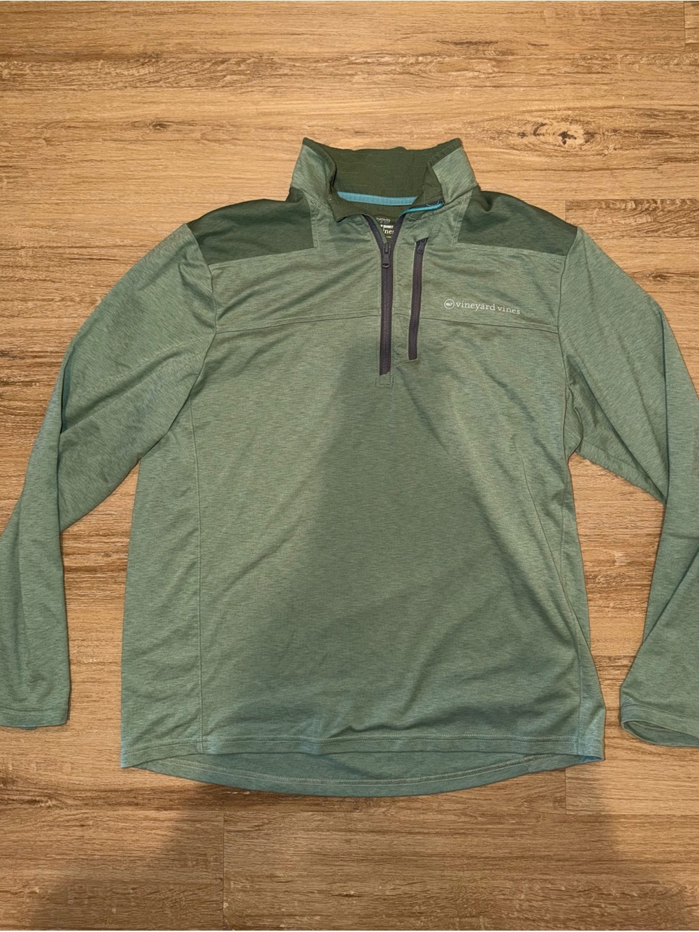 Vineyard Vines | Vineyard Vines Men's Light Green Quarter-Zip Pullover